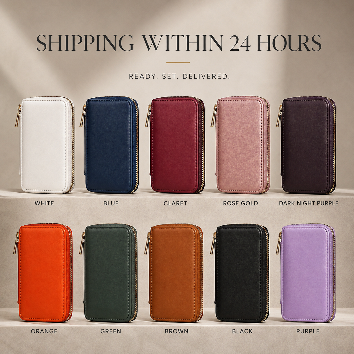 Premium Magnetic Leather Wallet MagSafe Card Holder RFID Blocking Slim Wallet Case Card Storage Lanyard Support Compatible with iPhone