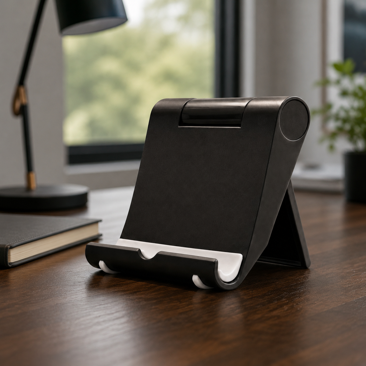 Premium Magnetic Phone Holder Stand Adjustable Foldable Desk Stand Anti Slip Mobile Holder Ergonomic Viewing Stand Strong Magnetic Support Compatible with iPhone