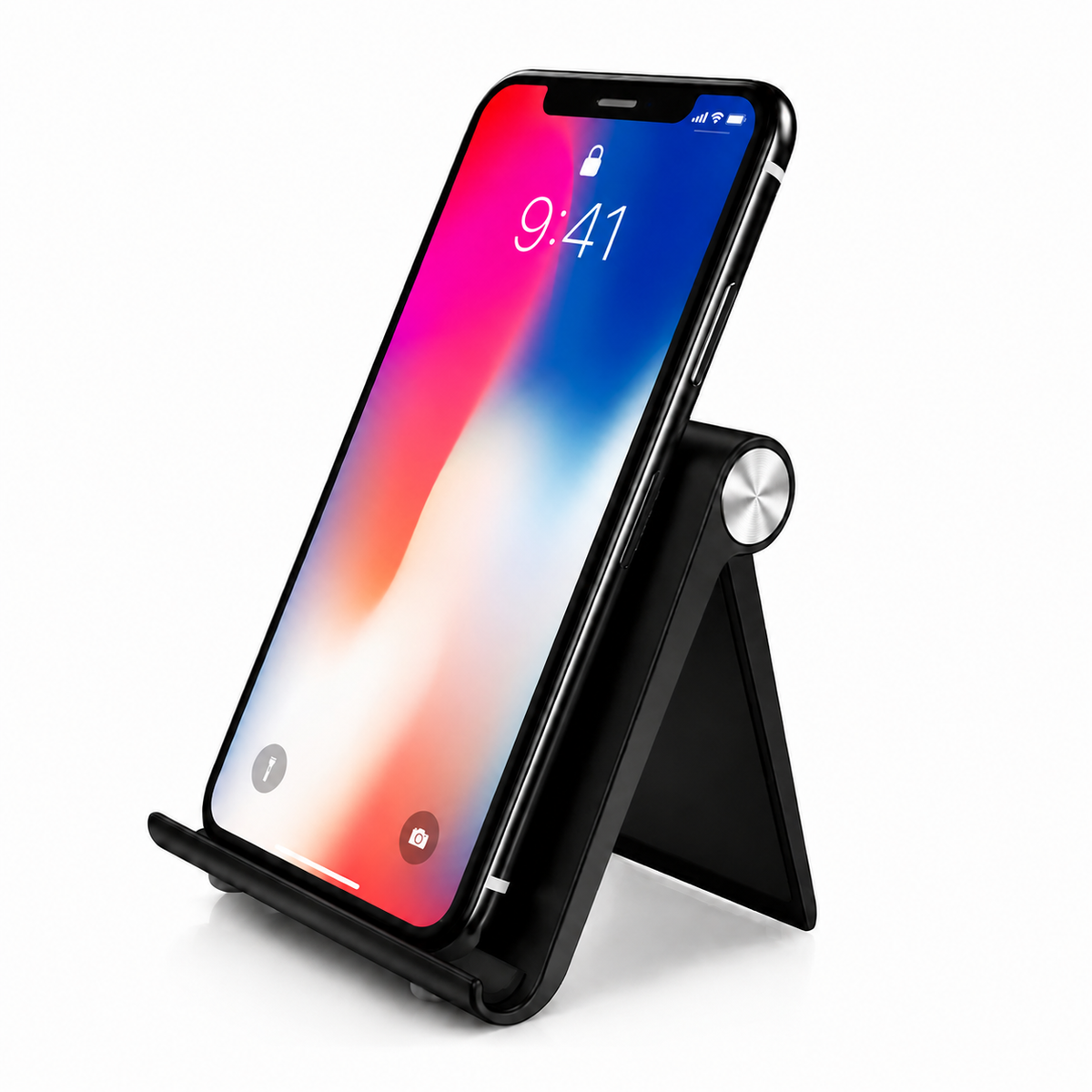 Premium Magnetic Phone Holder Stand Adjustable Foldable Desk Stand Anti Slip Mobile Holder Ergonomic Viewing Stand Strong Magnetic Support Compatible with iPhone