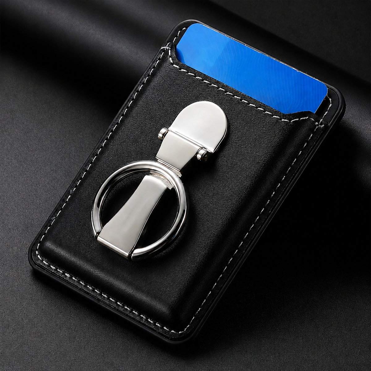 Premium Magnetic Wallet Case MagSafe Card Holder Multiple Card Slots Foldable Ring Grip Kickstand Strong Magnetic Attachment PU Leather Compatible with iPhone