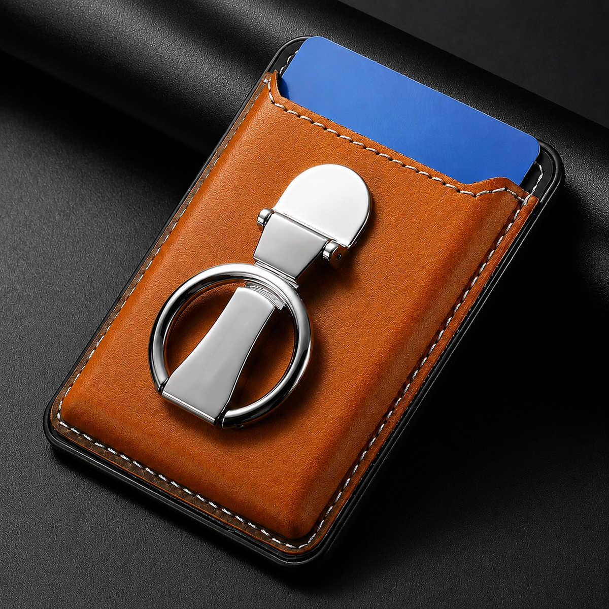 Premium Magnetic Wallet Case MagSafe Card Holder Multiple Card Slots Foldable Ring Grip Kickstand Strong Magnetic Attachment PU Leather Compatible with iPhone