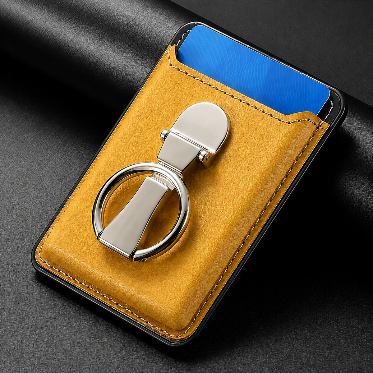Premium Magnetic Wallet Case MagSafe Card Holder Multiple Card Slots Foldable Ring Grip Kickstand Strong Magnetic Attachment PU Leather Compatible with iPhone