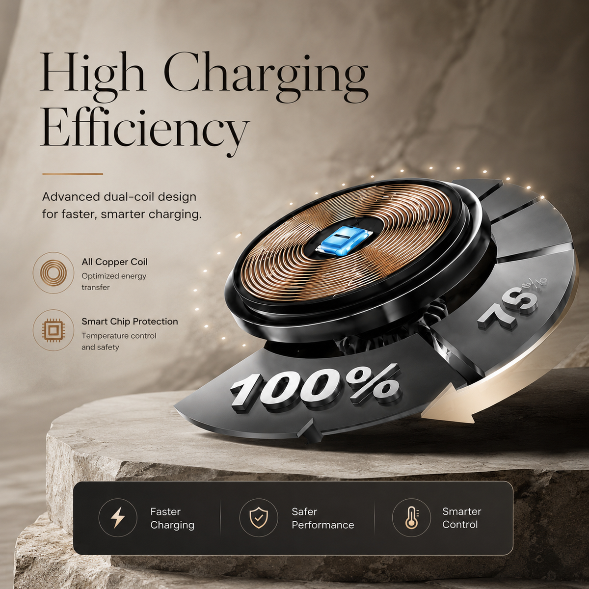 Premium Magnetic Wireless Car Phone Holder Fast Charging Mount 360 Rotating Dashboard Air Vent Stand MagSafe Compatible Smartphone Holder Compatible with iPhone
