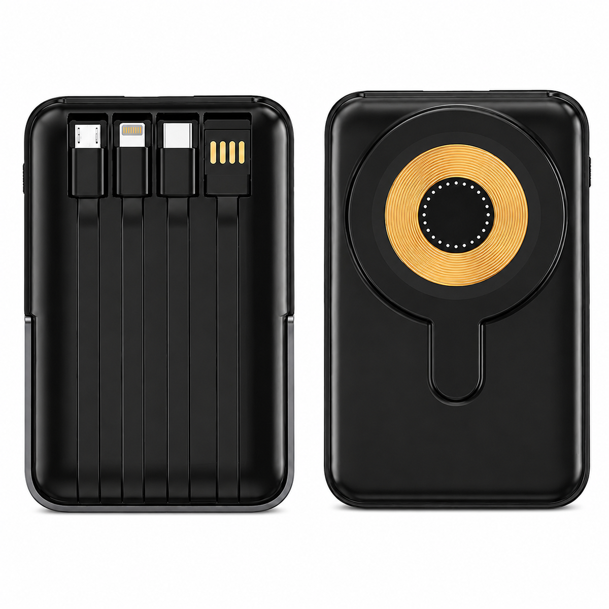 Premium Magnetic Wireless Power Bank 10000mAh 22.5W Fast Charging Portable Battery Built In Cable Wireless Charger Stand PD Compatible with iPhone