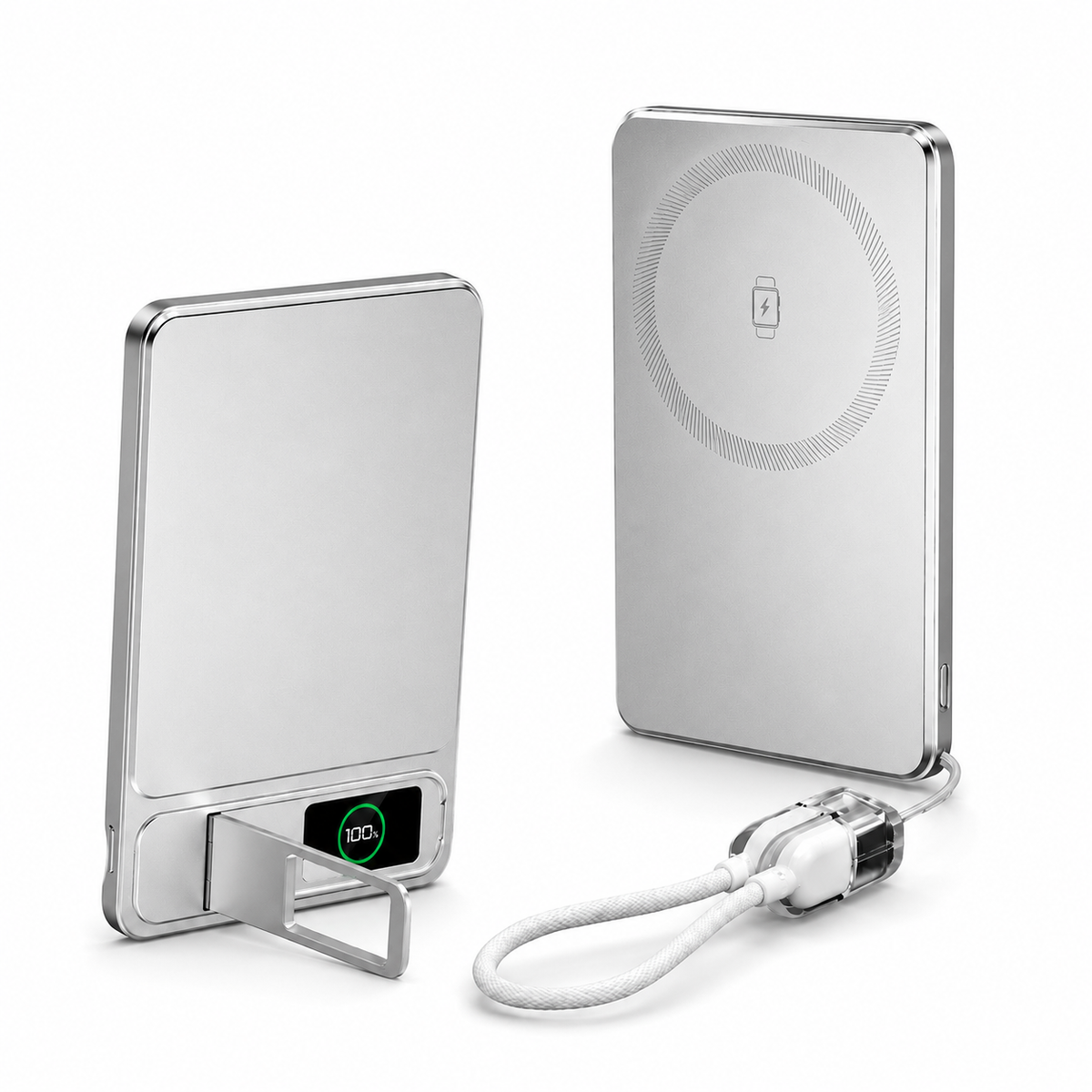 Premium Magnetic Wireless Power Bank Fast Charging Portable Battery Digital Display Metal Shell USB C Wireless Charger Two Way Charging Compatible with iPhone