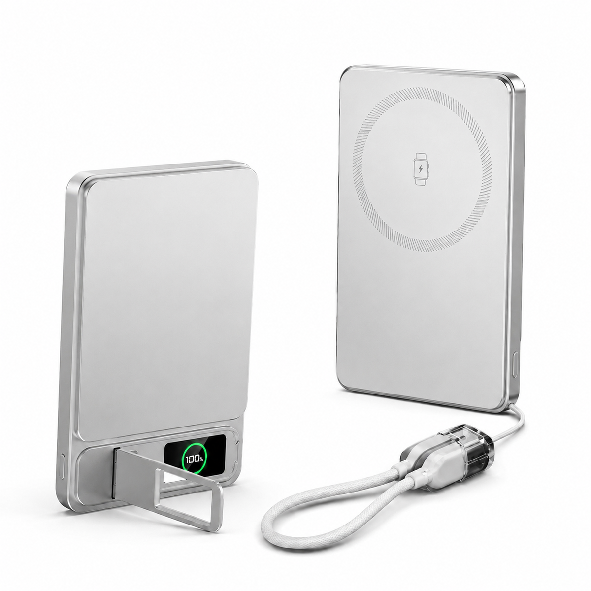 Premium Magnetic Wireless Power Bank Fast Charging Portable Battery Digital Display Metal Shell USB C Wireless Charger Two Way Charging Compatible with iPhone