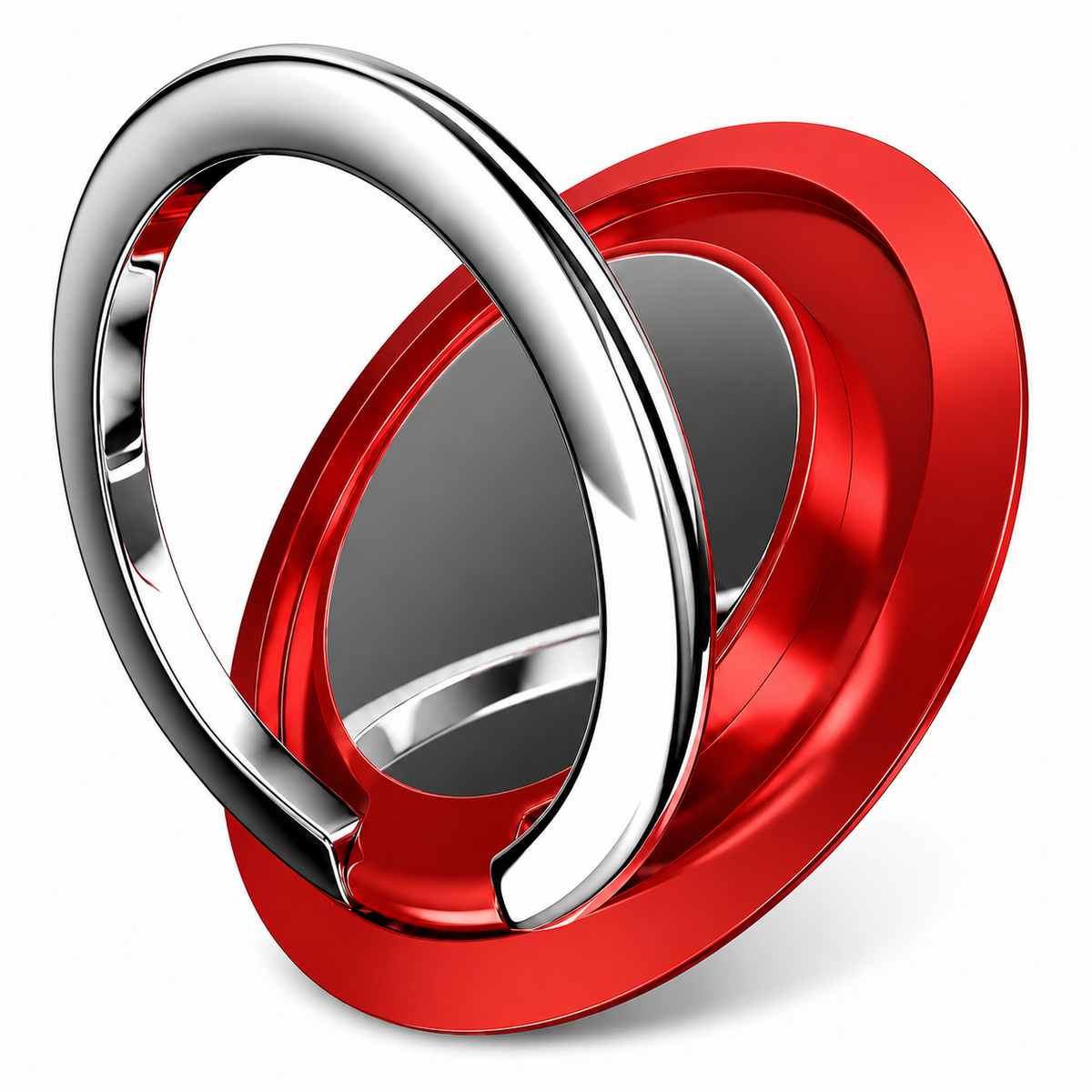 Premium Metal Finger Ring Phone Holder 180 Rotating Grip Stand Foldable Kickstand Adhesive Smartphone Holder Zinc Alloy Universal Compatible with iPhone