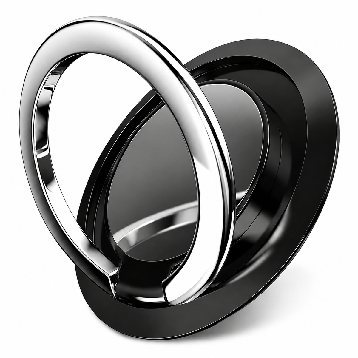 Premium Metal Finger Ring Phone Holder 180 Rotating Grip Stand Foldable Kickstand Adhesive Smartphone Holder Zinc Alloy Universal Compatible with iPhone