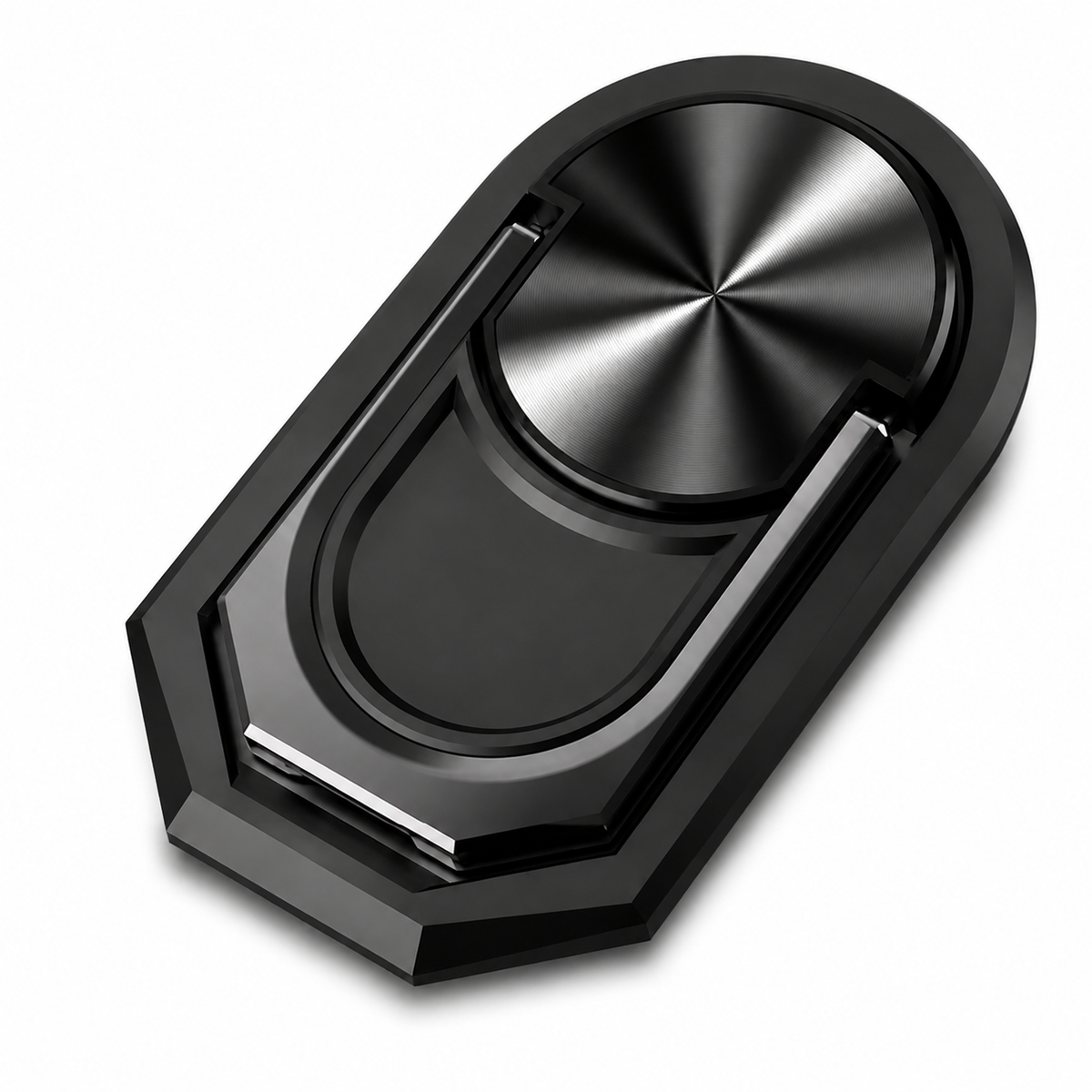 Premium Metal Finger Ring Phone Holder 180 Rotating Grip Stand Foldable Kickstand Adhesive Smartphone Holder Zinc Alloy Universal Compatible with iPhone