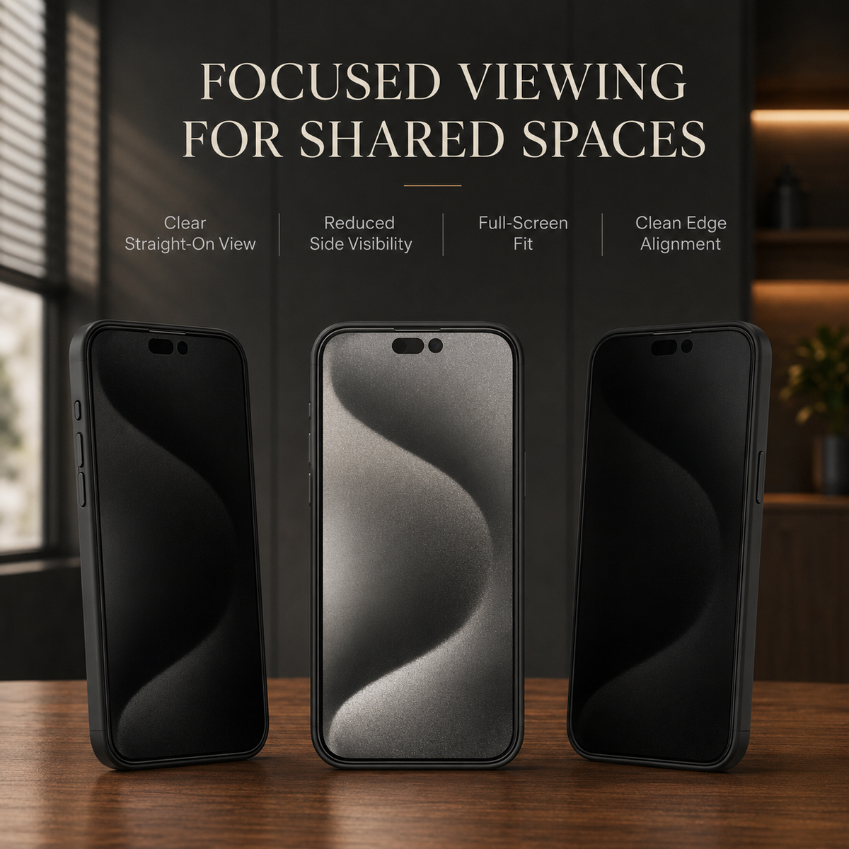 Premium Privacy Screen Protector Anti Spy Tempered Glass Blue Lights Full Coverage Scratch Resistant Screen Guard Case Friendly Compatible with iPhone
