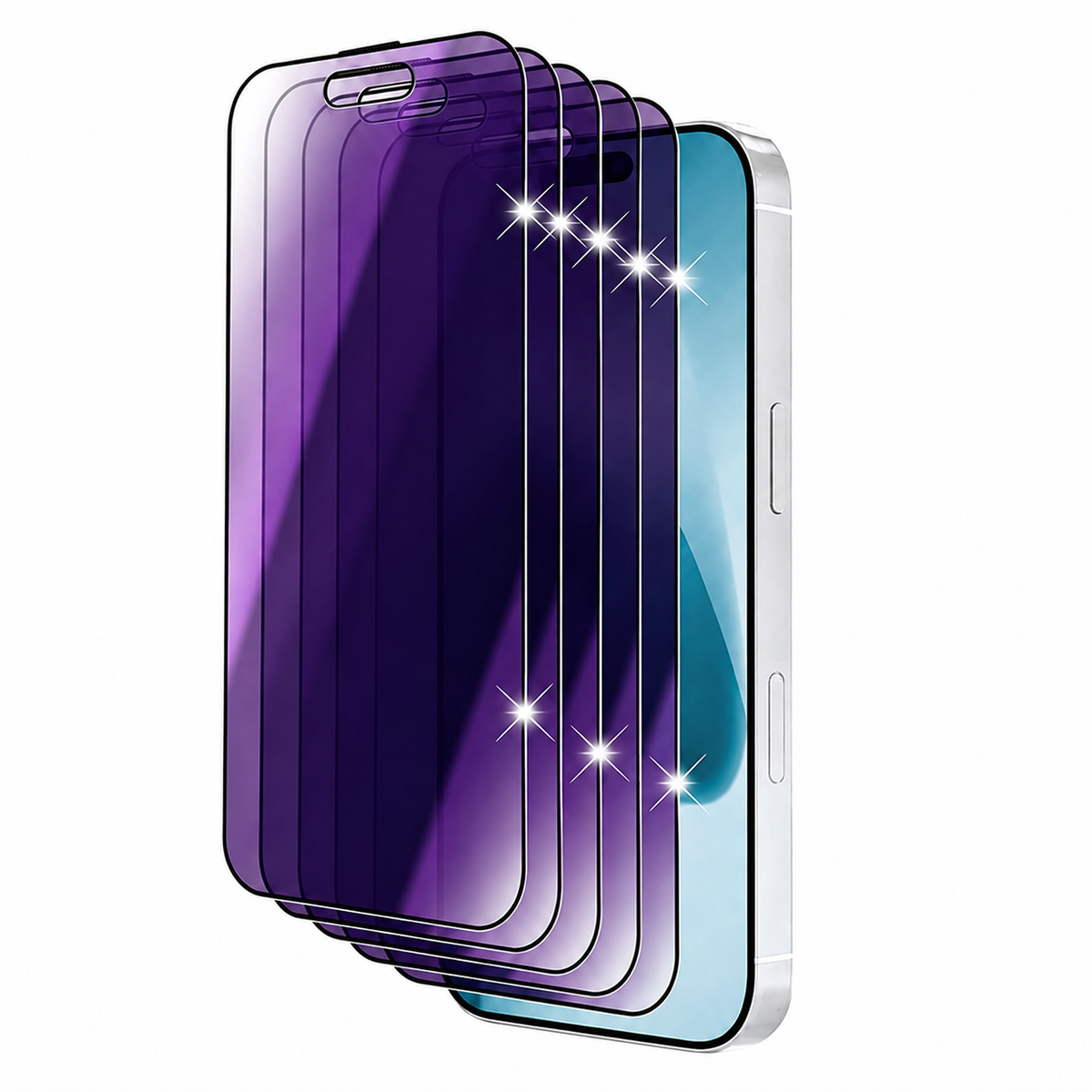 Premium Privacy Screen Protector Anti Spy Tempered Glass Blue Lights Full Coverage Scratch Resistant Screen Guard Case Friendly Compatible with iPhone