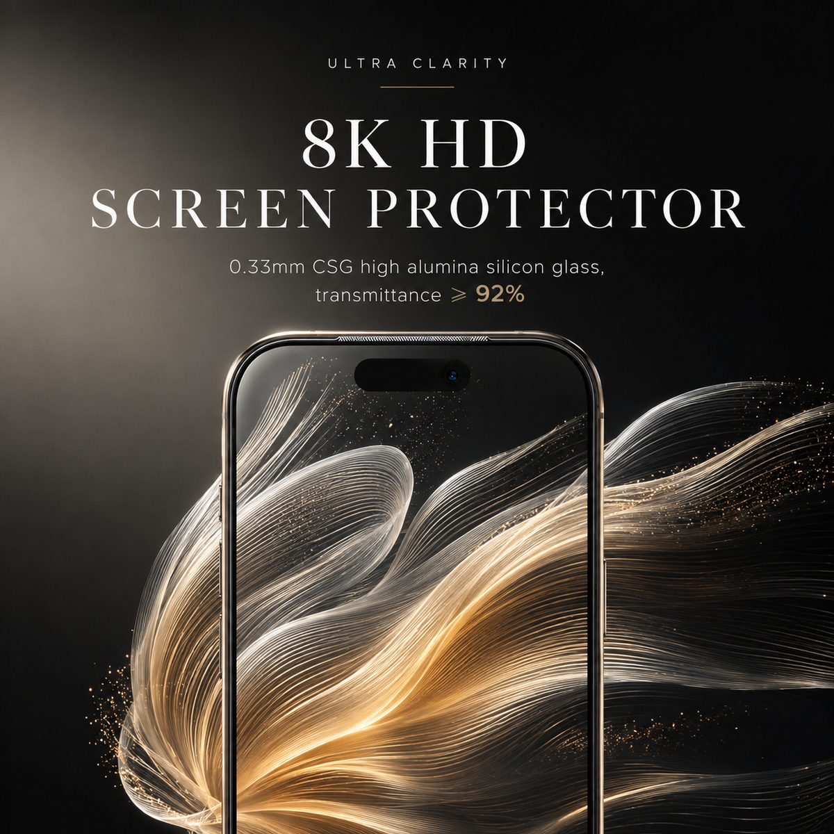 Premium Privacy Screen Protector Anti Spy Tempered Glass HD Display Fingerprint Resistant Scratch Resistant Shatter Protection Compatible with iPhone