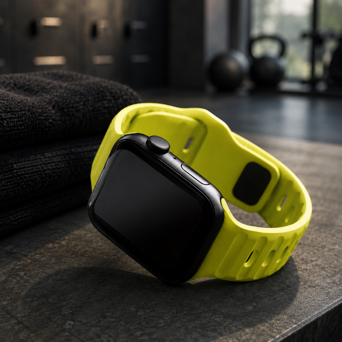 Premium Silicone Sport Watch Band Soft Waterproof Breathable Adjustable Replacement Strap Lightweight Sports Band Compatible with iPhone Everyday Wear