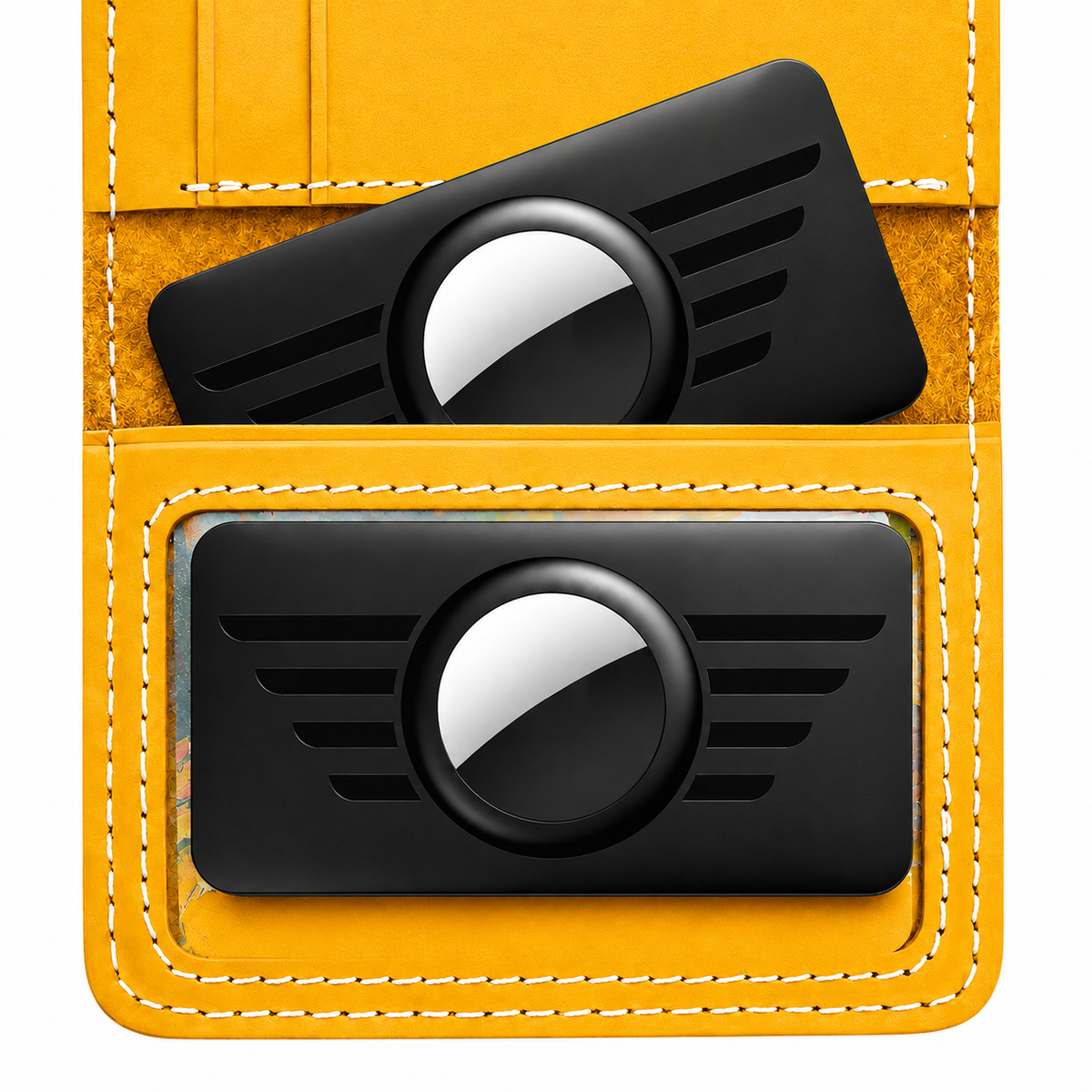 Premium Slim AirTag Wallet Case Ultra Thin Card Holder Protective Sleeve Durable ABS Anti Scratch Tracker Holder Compatible with AirTag