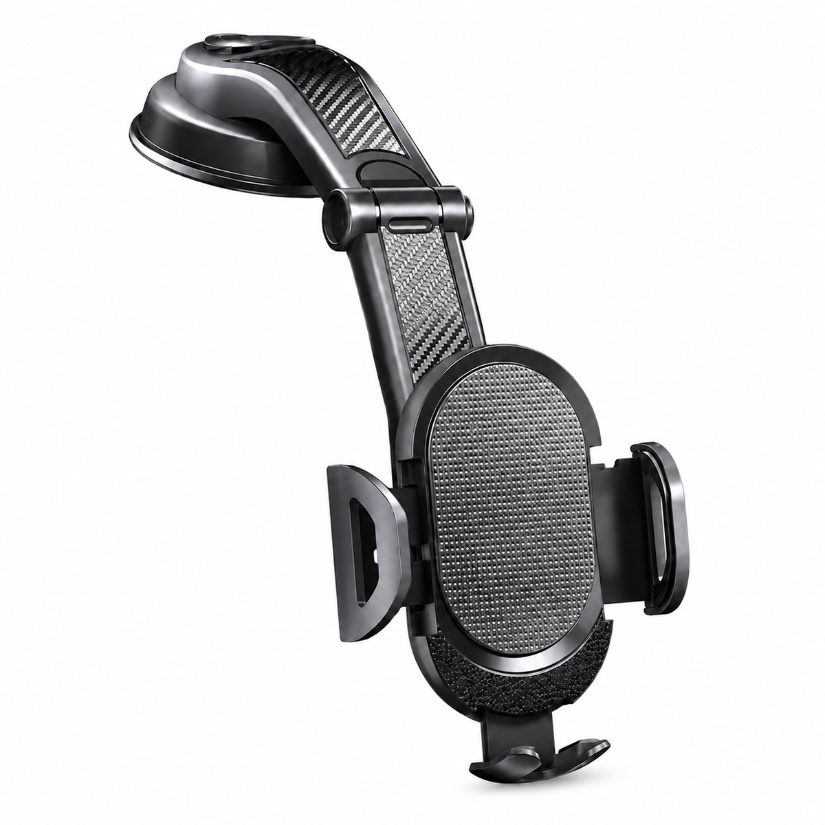 Premium Suction Cup Car Phone Holder Windshield Dashboard Mount 360 Rotating Gravity Lock GPS Stand Adjustable Telescopic Arm Compatible with iPhone