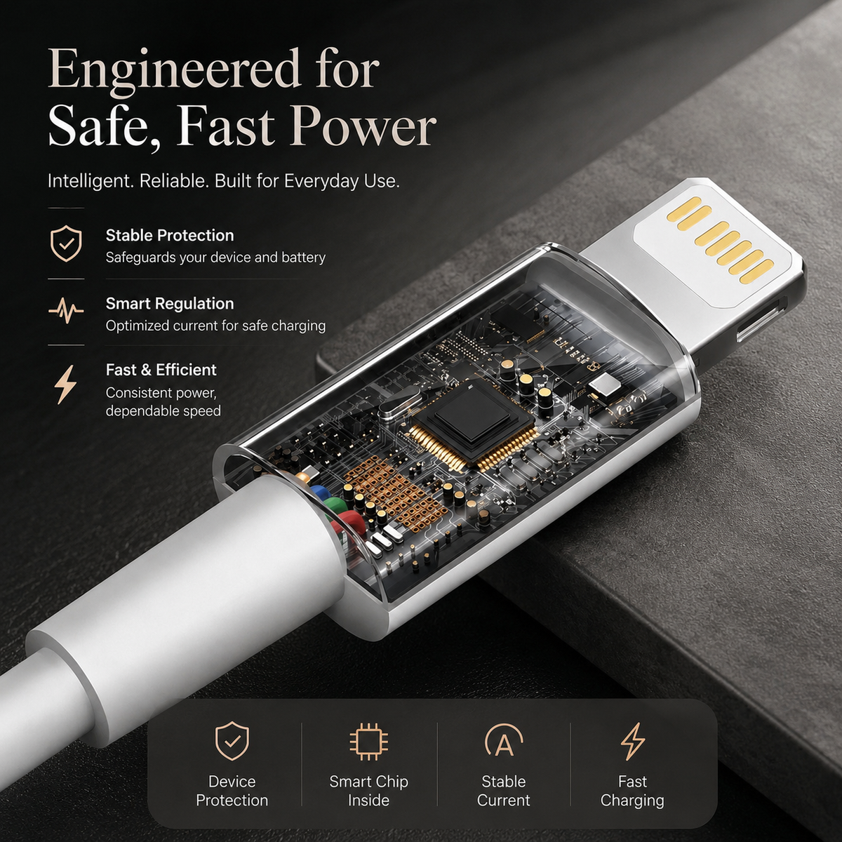 Premium USB C PD Fast Charging Cable 35W Data Sync Cord 2.4A Fast Charge TPE TPU Durable Cable Reliable Power Transfer Compatible with iPhone