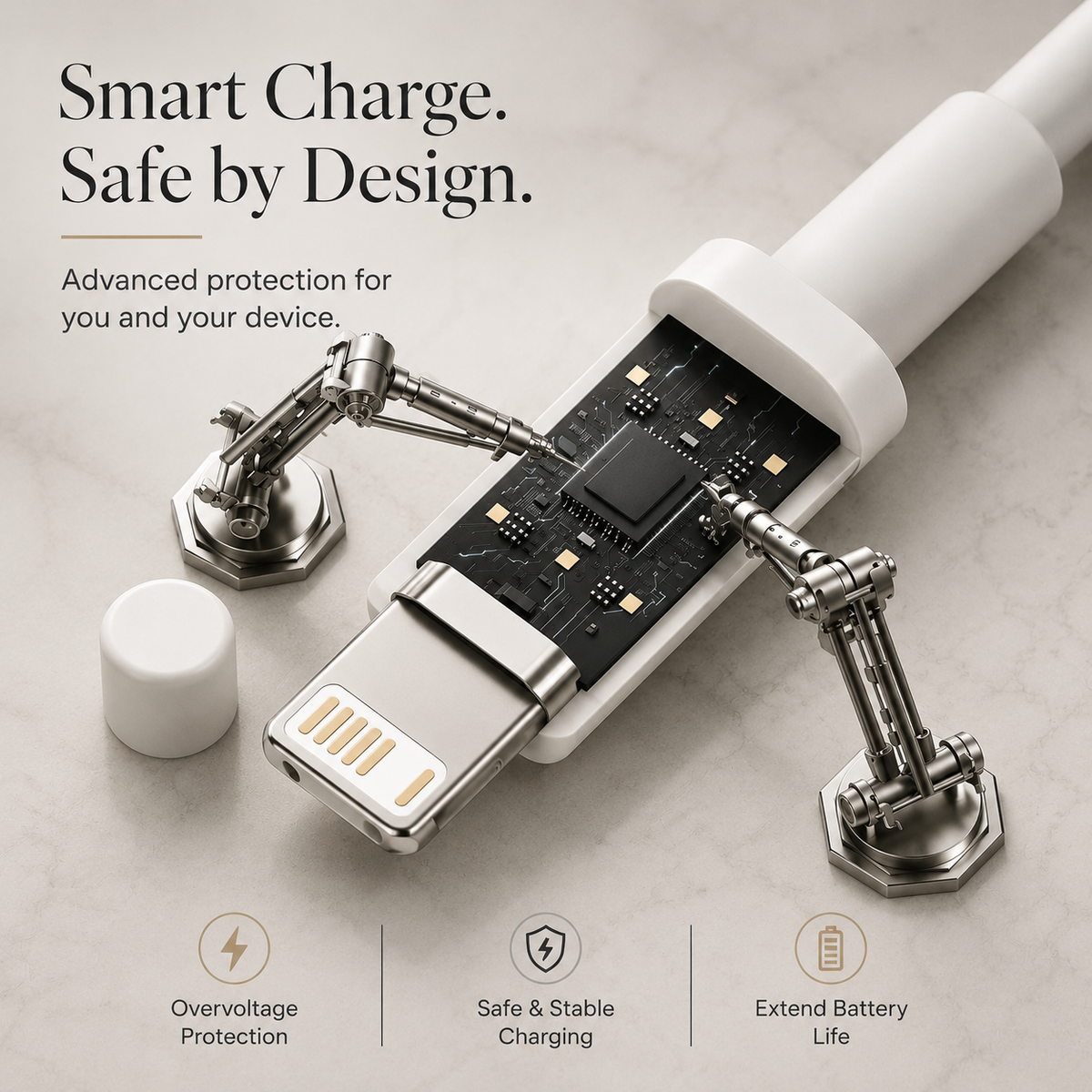 Premium USB C PD Fast Charging Cable 35W Data Sync Cord 2.4A Fast Charge TPE TPU Durable Cable Reliable Power Transfer Compatible with iPhone