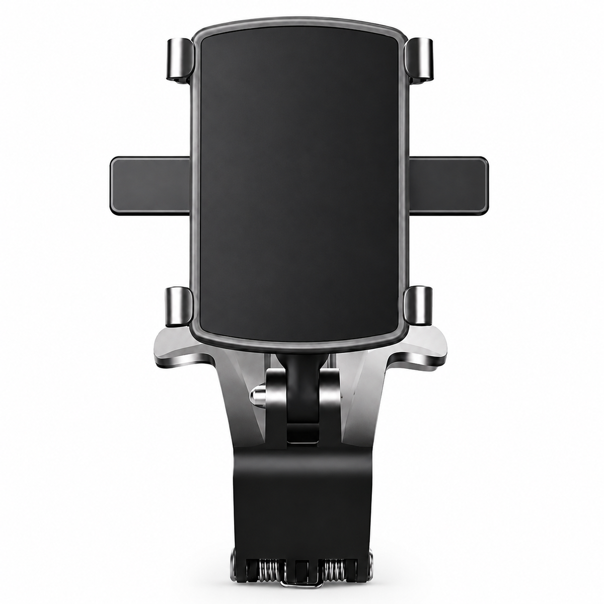 Premium Universal Car Phone Holder Mount 3 in 1 Dashboard Mirror Visor Stand 360 Rotation Anti Slip Adjustable Smartphone Holder Compatible with iPhone