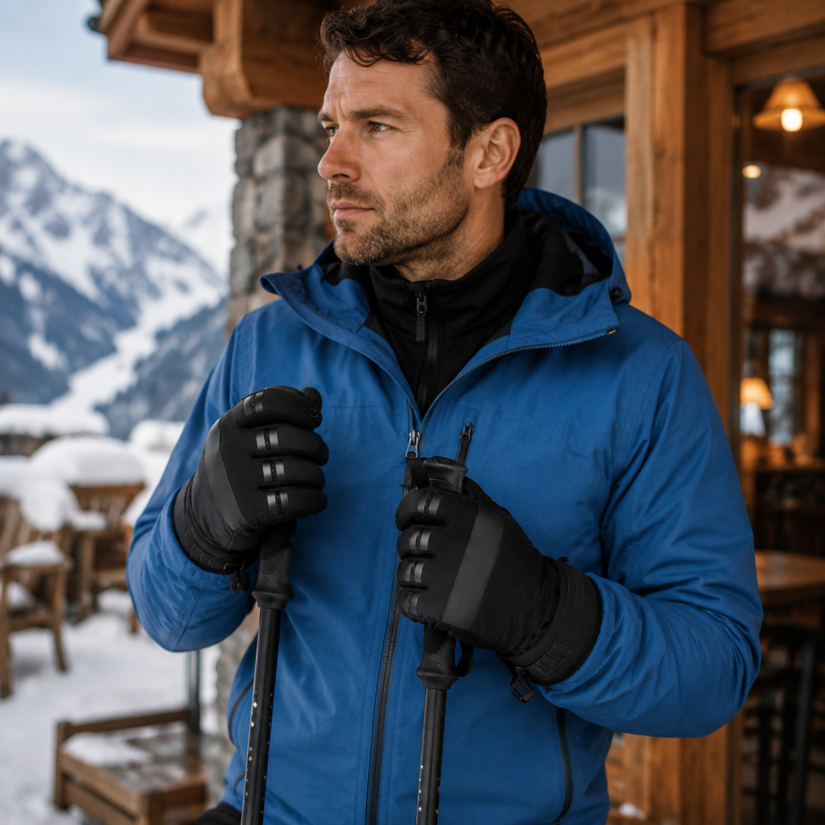 Premium Winter Cycling Gloves Waterproof Thermal Touchscreen Windproof Anti Slip 3M Insulated Sports Riding Gloves Unisex Compatible with iPhone Lined