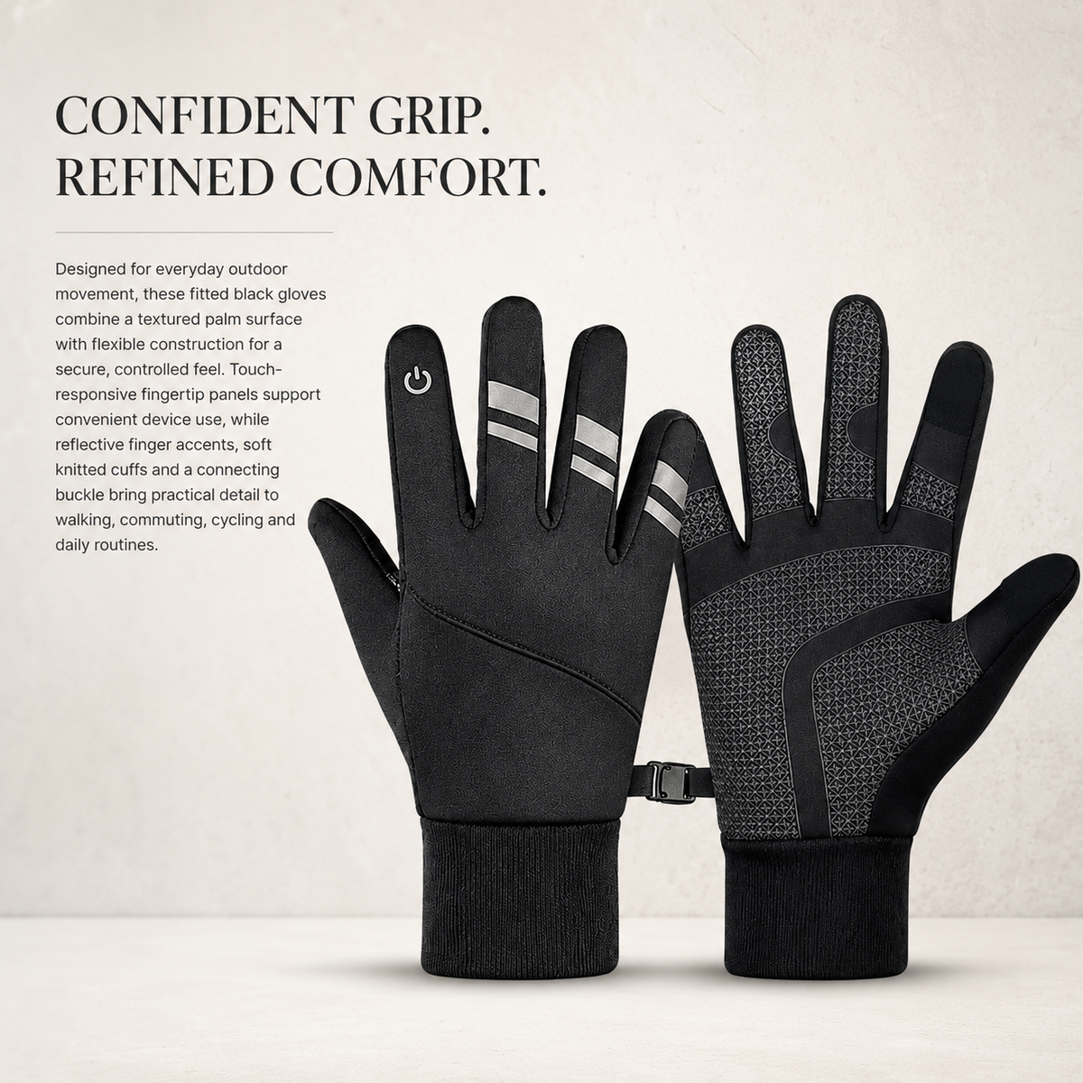 Premium Winter Cycling Gloves Waterproof Thermal Touchscreen Windproof Anti Slip 3M Insulated Sports Riding Gloves Unisex Compatible with iPhone Lined