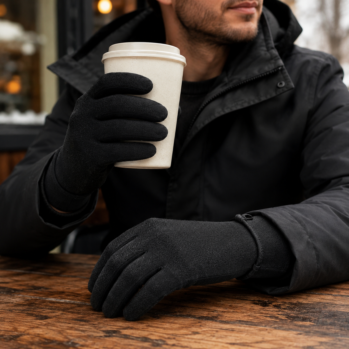 Premium Winter Cycling Gloves Waterproof Thermal Touchscreen Windproof Anti Slip 3M Insulated Sports Riding Gloves Unisex Compatible with iPhone Lined