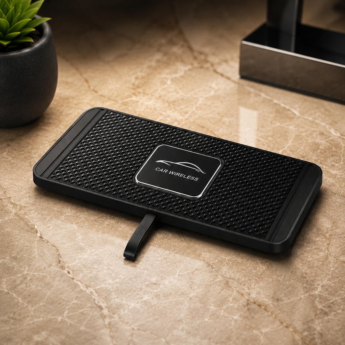 Premium Wireless Car Charger 15W Fast Wireless Charging Dashboard Phone Pad Anti Slip Silicone Cradle Dock Heat Resistant Charging Stand Compatible with iPhone
