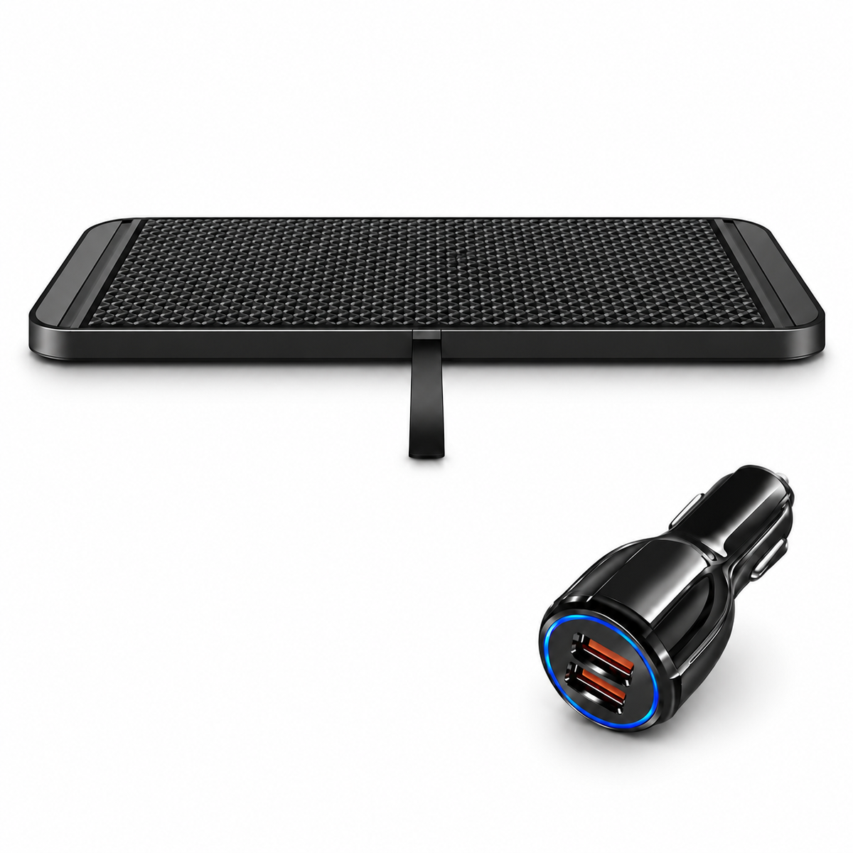 Premium Wireless Car Charger 15W Fast Wireless Charging Dashboard Phone Pad Anti Slip Silicone Cradle Dock Heat Resistant Charging Stand Compatible with iPhone