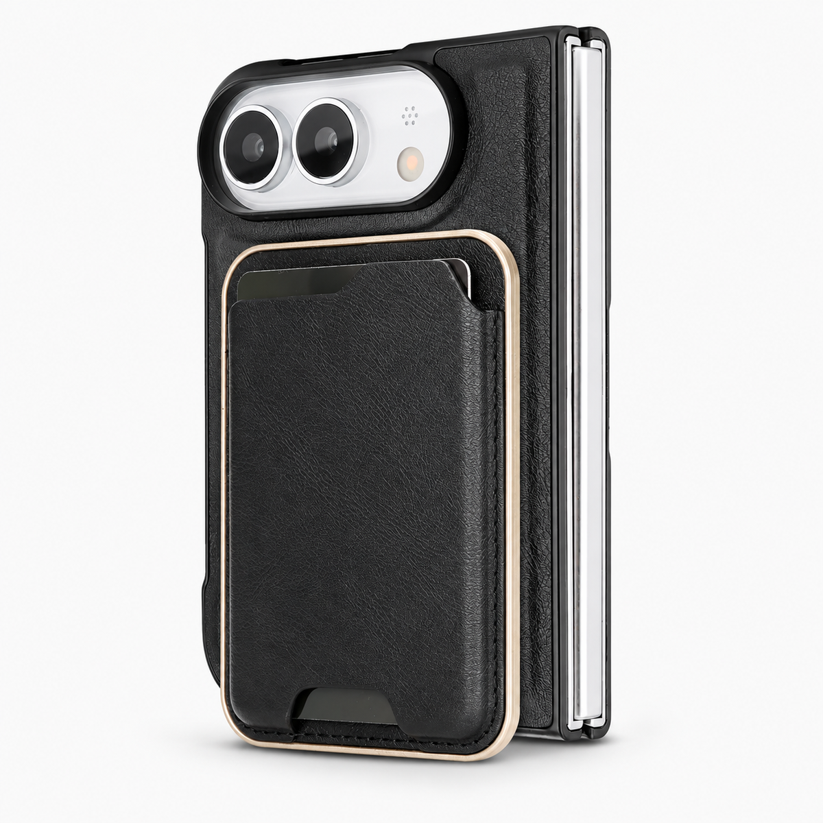 Premium iPhone Case 2 in 1 Detachable Card Holder MagSafe Magnetic Leather Foldable Shockproof Slim Wallet Comfortable Grip Protective Cover Case
