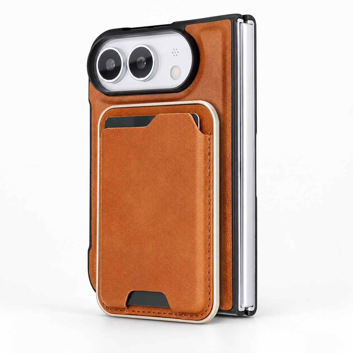 Premium iPhone Case 2 in 1 Detachable Card Holder MagSafe Magnetic Leather Foldable Shockproof Slim Wallet Comfortable Grip Protective Cover Case
