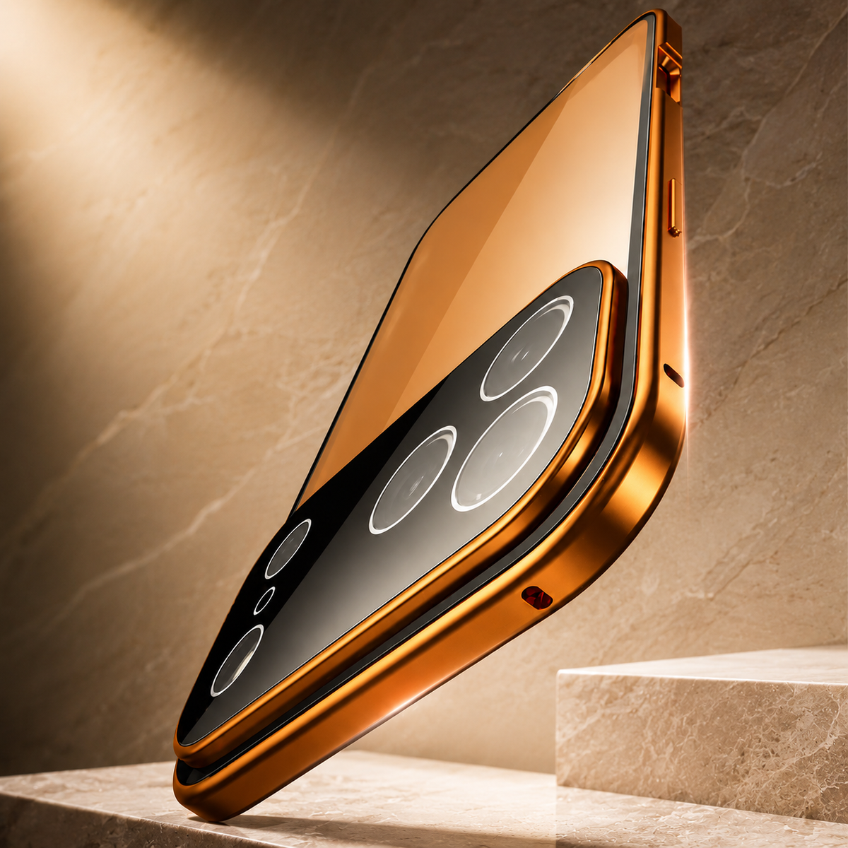 Premium iPhone Case 360 Full Protection Magnetic Glass Cover Aluminum Alloy Frame Shockproof Anti Scratch Bumper Full Coverage Camera Lens Guard Slim Design