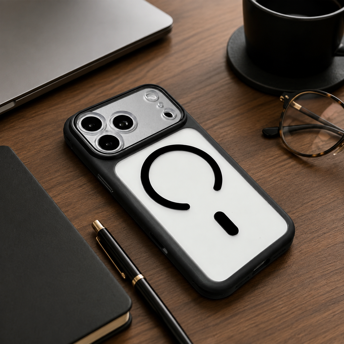 Premium iPhone Case Air Cushion Magnetic Clear Shockproof PC TPU Precision Cutout Anti Drop Transparent Slim Protective Bumper Phone Cover Case Design
