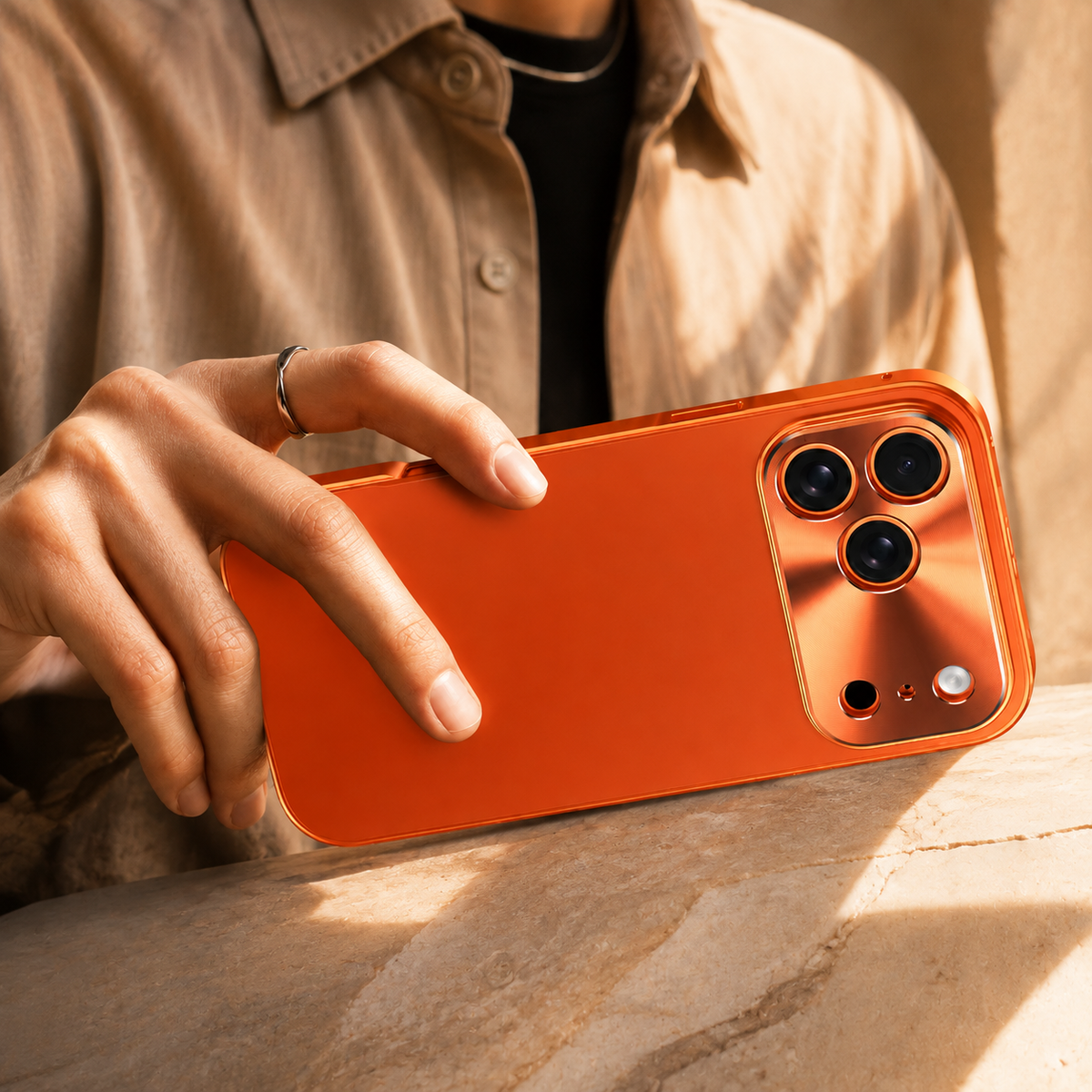 Premium iPhone Case All Aluminum Magnetic Frame Frosted PC Backplate Ultra Thin Shock Absorbing Protective Cover Camera Lens Guard Slim Durable Design