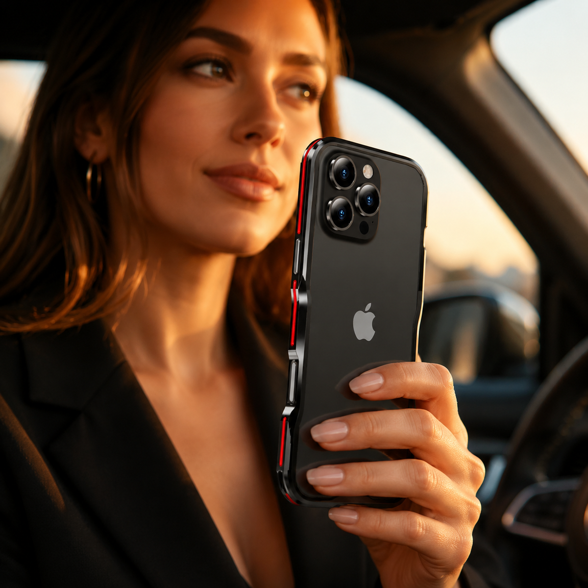 Premium iPhone Case Aluminum Alloy Armor Metal Bumper Shockproof Protective Frame Anti Scratch Anti Fingerprint Slim Reinforced Edge Protection Cover Case