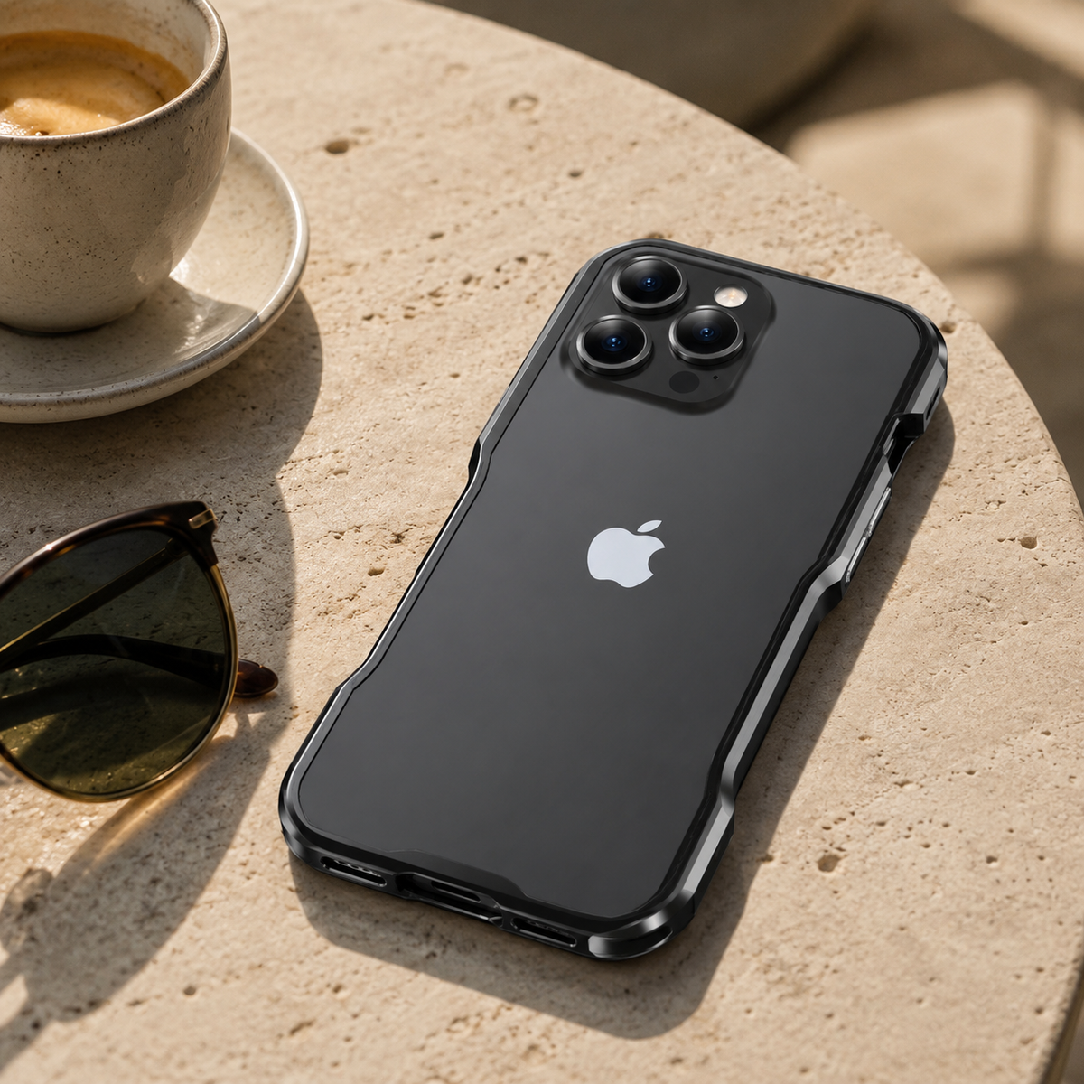 Premium iPhone Case Aluminum Alloy Armor Metal Bumper Shockproof Protective Frame Anti Scratch Anti Fingerprint Slim Reinforced Edge Protection Cover Case