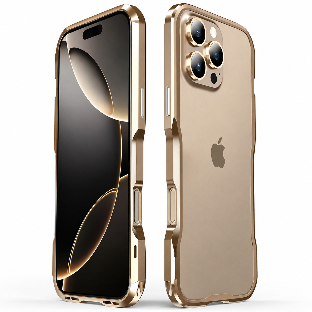 Premium iPhone Case Aluminum Alloy Armor Metal Bumper Shockproof Protective Frame Anti Scratch Anti Fingerprint Slim Reinforced Edge Protection Cover Case