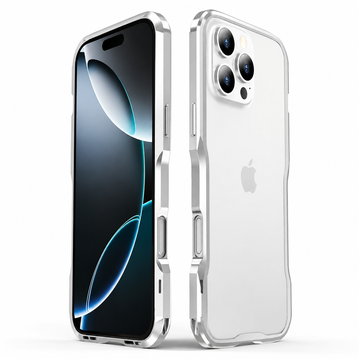 Premium iPhone Case Aluminum Alloy Armor Metal Bumper Shockproof Protective Frame Anti Scratch Anti Fingerprint Slim Reinforced Edge Protection Cover Case
