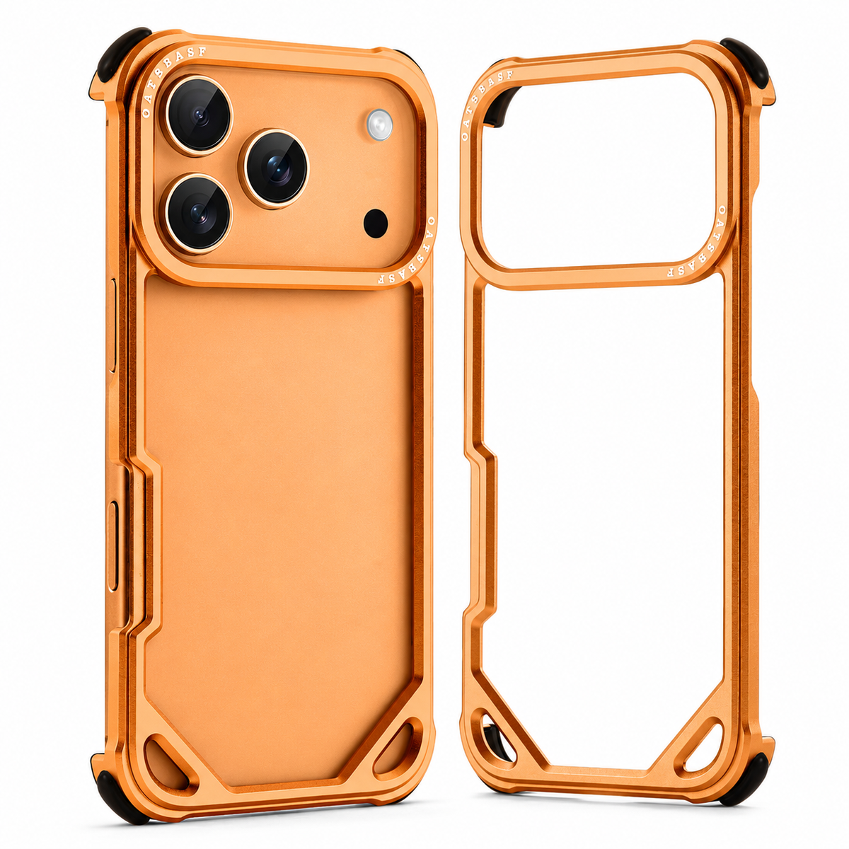 Premium iPhone Case Aluminum Alloy Bumper Ultra Thin Shockproof Protective Cover Open Back Wireless Charging Slim Lightweight Reinforced Edge Frame
