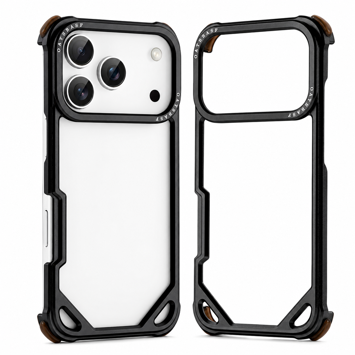 Premium iPhone Case Aluminum Alloy Bumper Ultra Thin Shockproof Protective Cover Open Back Wireless Charging Slim Lightweight Reinforced Edge Frame