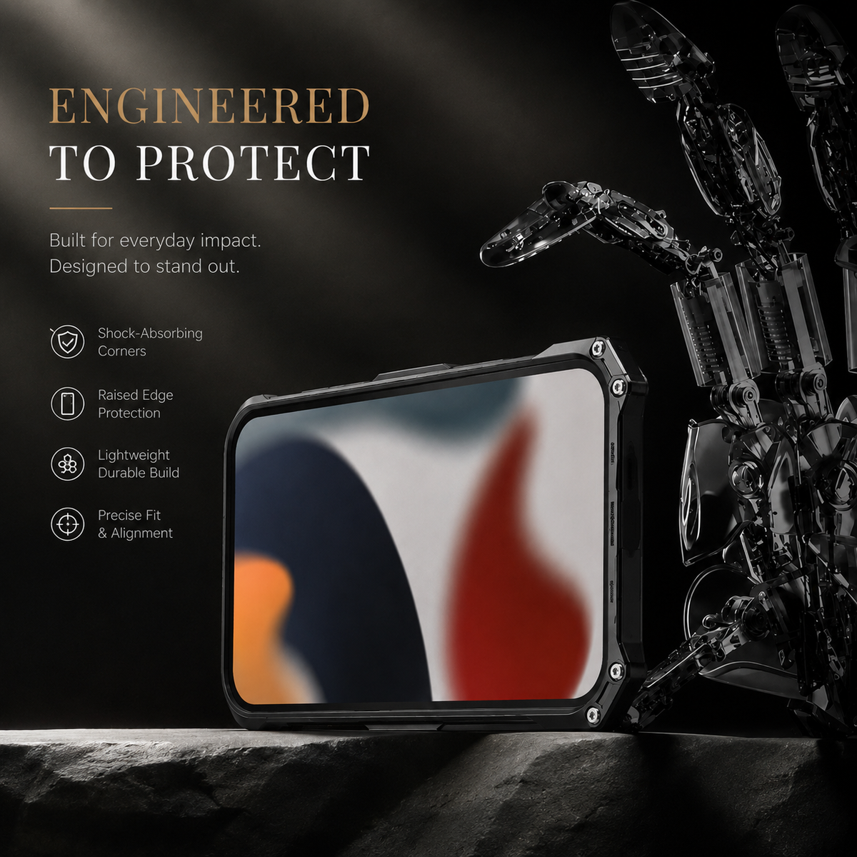 Premium iPhone Case Aluminum Alloy Metal Armor Cover Military Grade Shockproof Cooling Design Anti Scratch Protection Camera Lens Guard Rugged Slim Design