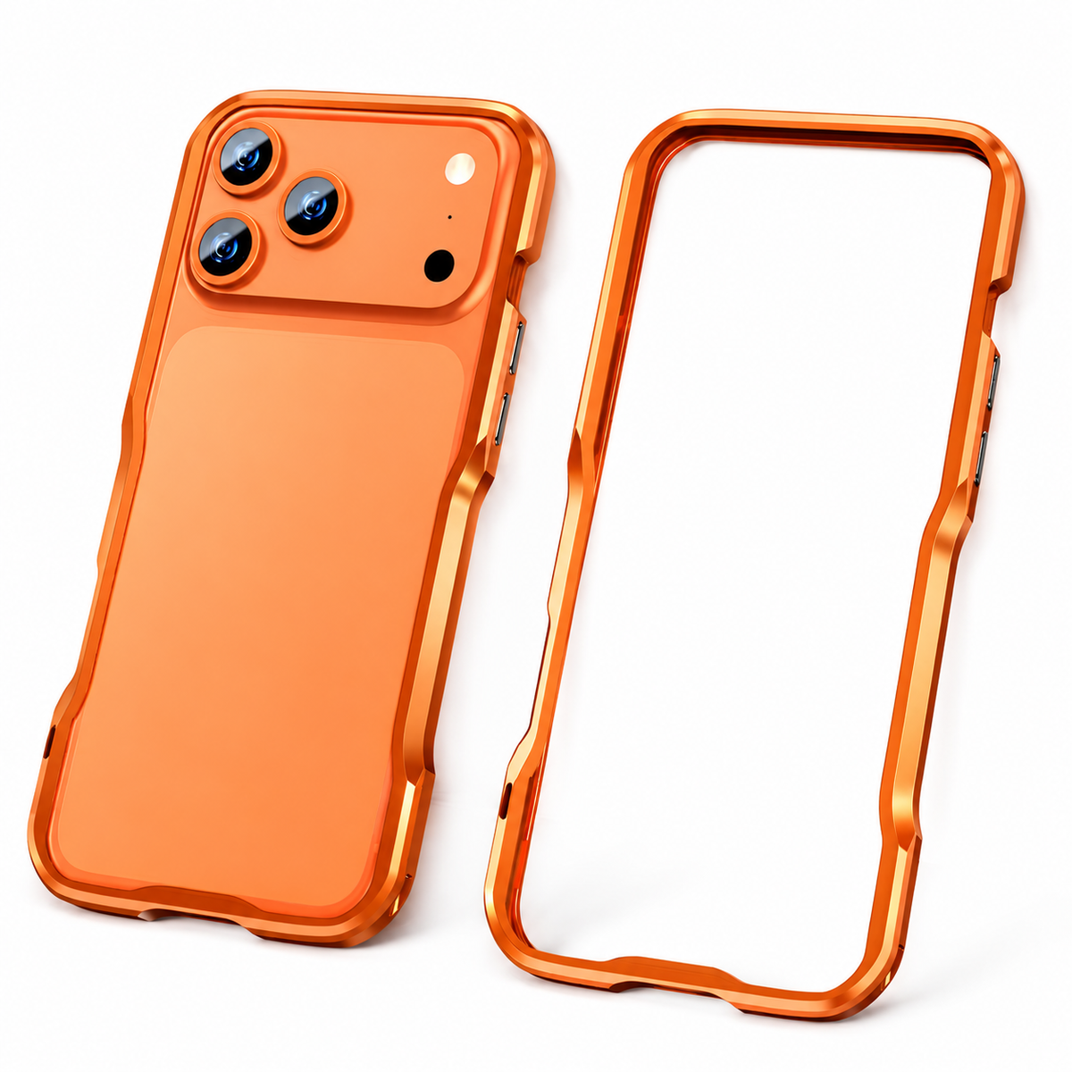 Premium iPhone Case Aluminum Alloy Multi Piece Bumper Shockproof Edge Protection Irregular Cut Metal Anti Scratch Non Slip Slim Lightweight Protective Frame