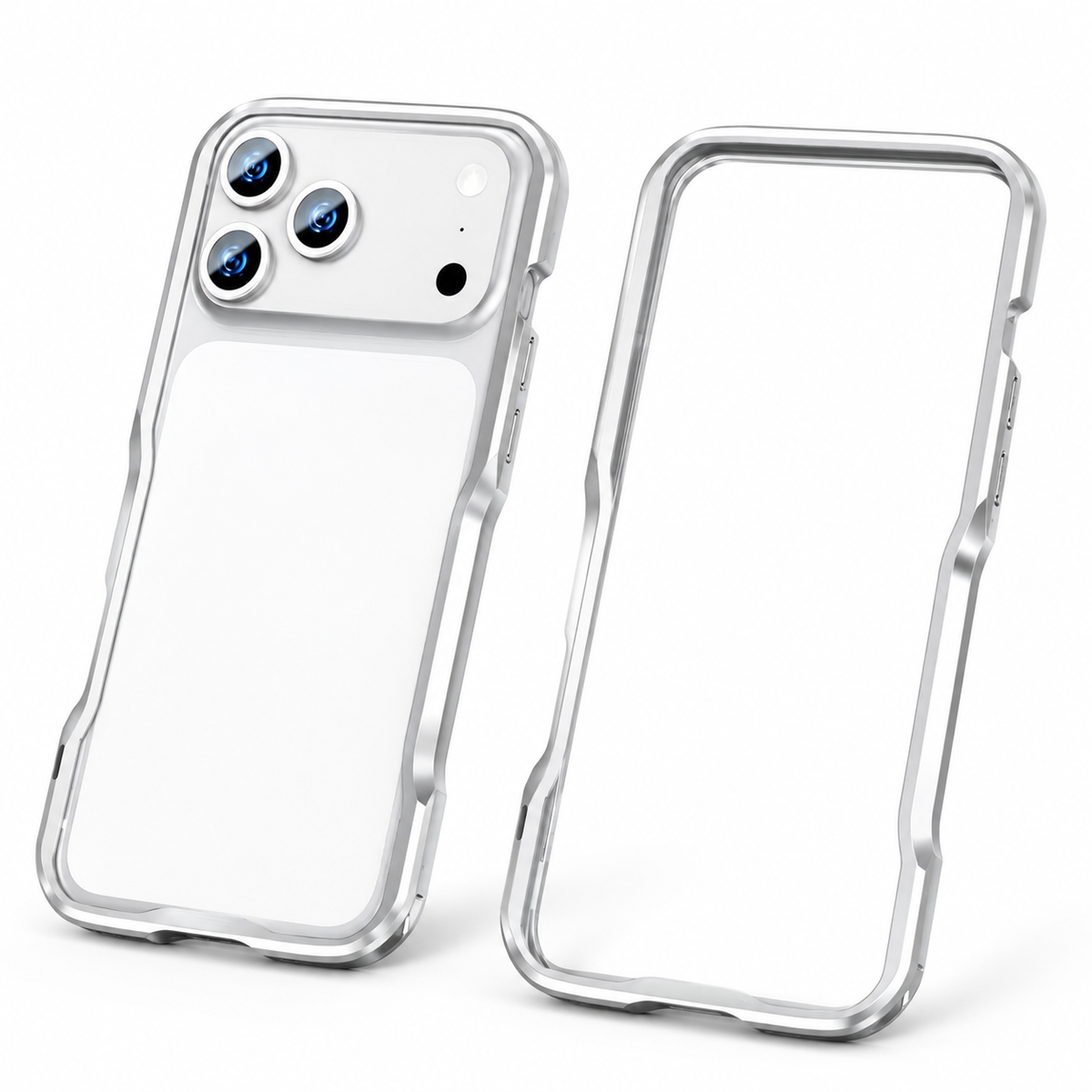 Premium iPhone Case Aluminum Alloy Multi Piece Bumper Shockproof Edge Protection Irregular Cut Metal Anti Scratch Non Slip Slim Lightweight Protective Frame