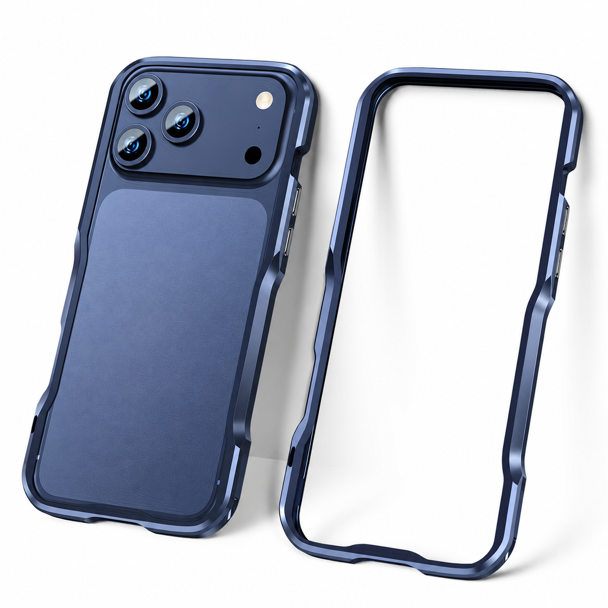 Premium iPhone Case Aluminum Alloy Multi Piece Bumper Shockproof Edge Protection Irregular Cut Metal Anti Scratch Non Slip Slim Lightweight Protective Frame