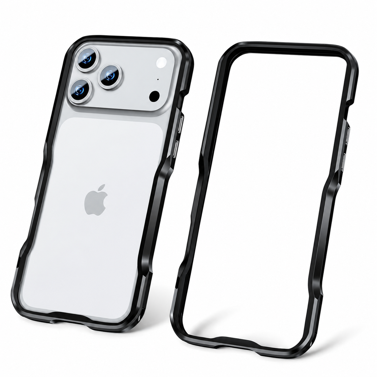 Premium iPhone Case Aluminum Alloy Multi Piece Bumper Shockproof Edge Protection Irregular Cut Metal Anti Scratch Non Slip Slim Lightweight Protective Frame