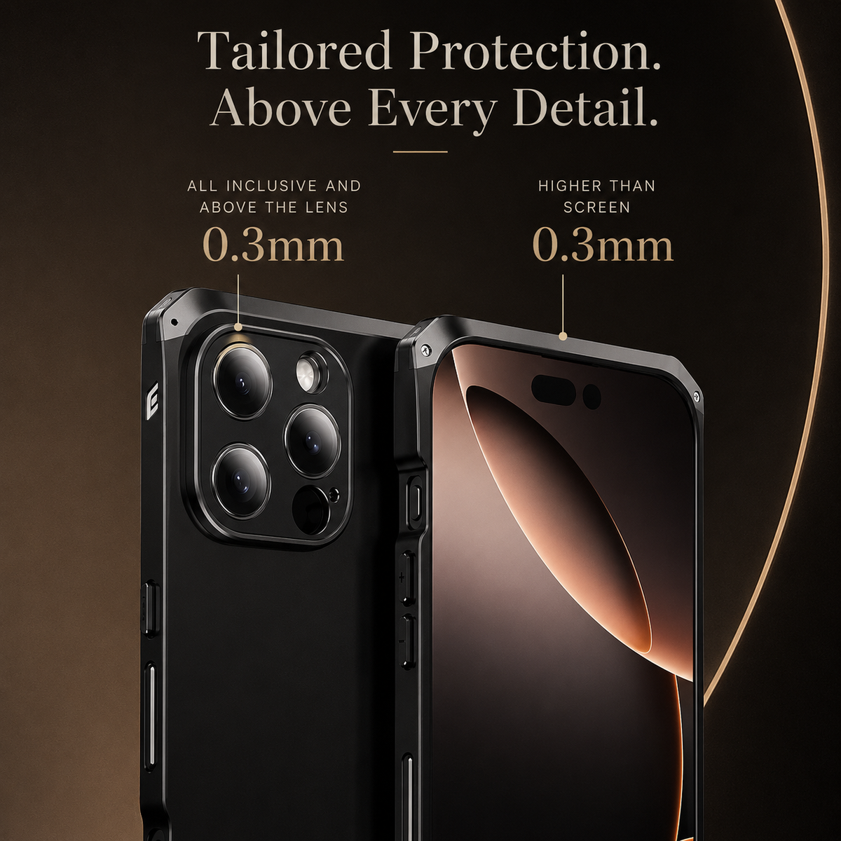 Premium iPhone Case Aluminum Alloy PC Full Coverage Shockproof Protective Cover Anti Scratch Dust Resistant Washable Non Slip Lightweight Reinforced Armor