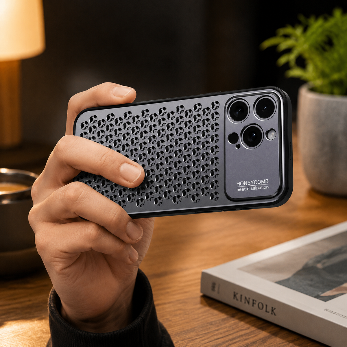 Premium iPhone Case Aluminum Alloy Protective Cover Breathable Metal Design Anti Fingerprint Finish Scratch Resistant Slim Frame Lightweight Structure