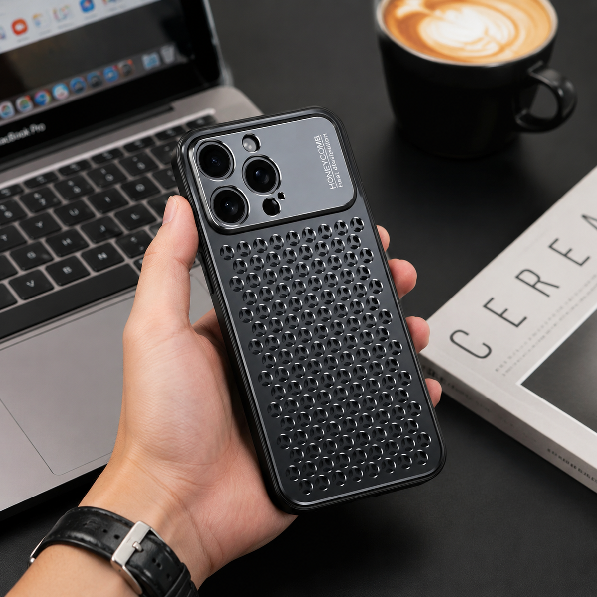Premium iPhone Case Aluminum Alloy Protective Cover Breathable Metal Design Anti Fingerprint Finish Scratch Resistant Slim Frame Lightweight Structure