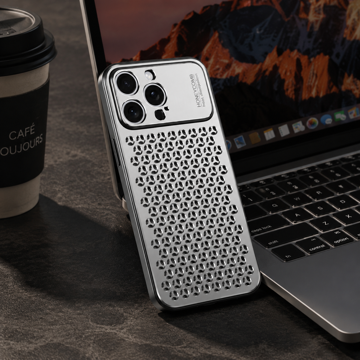 Premium iPhone Case Aluminum Alloy Protective Cover Breathable Metal Design Anti Fingerprint Finish Scratch Resistant Slim Frame Lightweight Structure