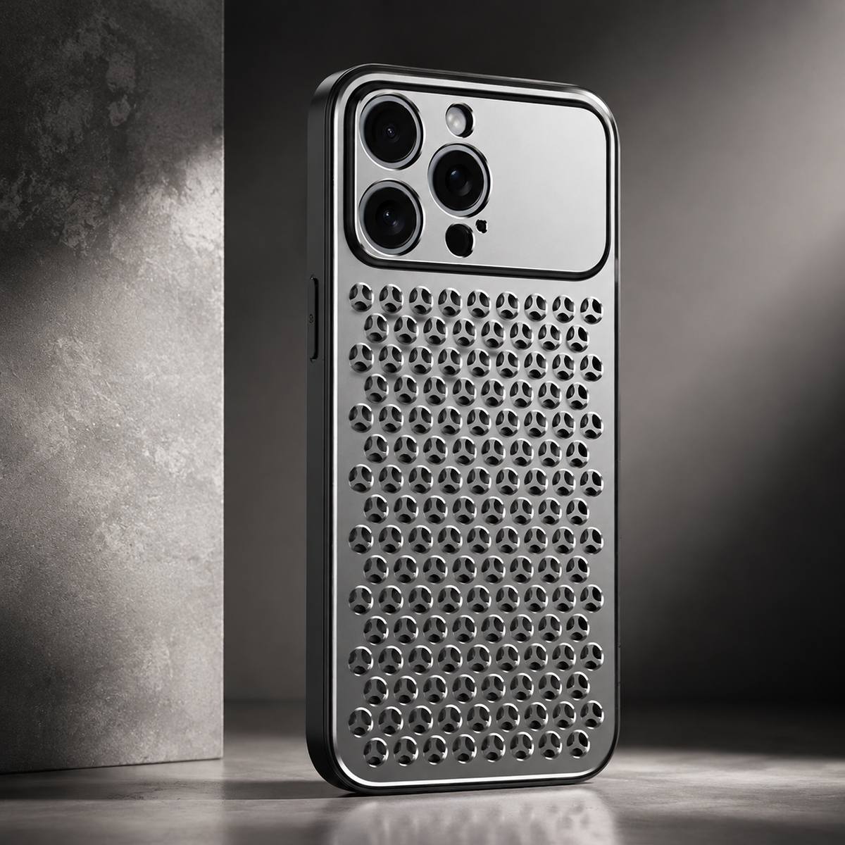 Premium iPhone Case Aluminum Alloy Protective Cover Breathable Metal Design Anti Fingerprint Finish Scratch Resistant Slim Frame Lightweight Structure