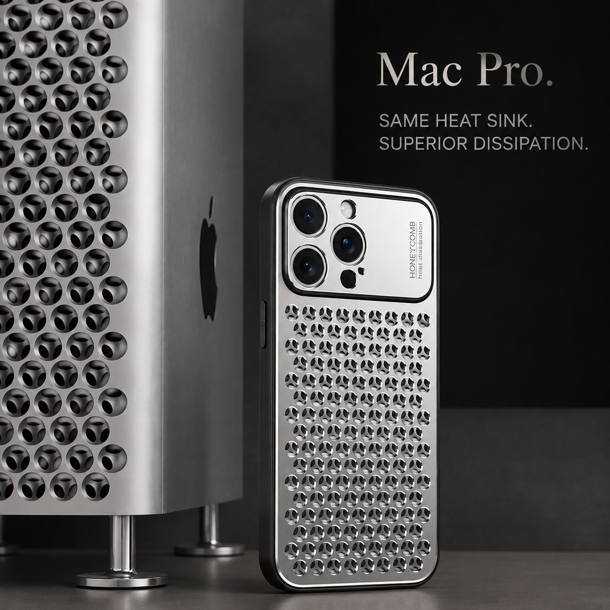 Premium iPhone Case Aluminum Alloy Protective Cover Breathable Metal Design Anti Fingerprint Finish Scratch Resistant Slim Frame Lightweight Structure