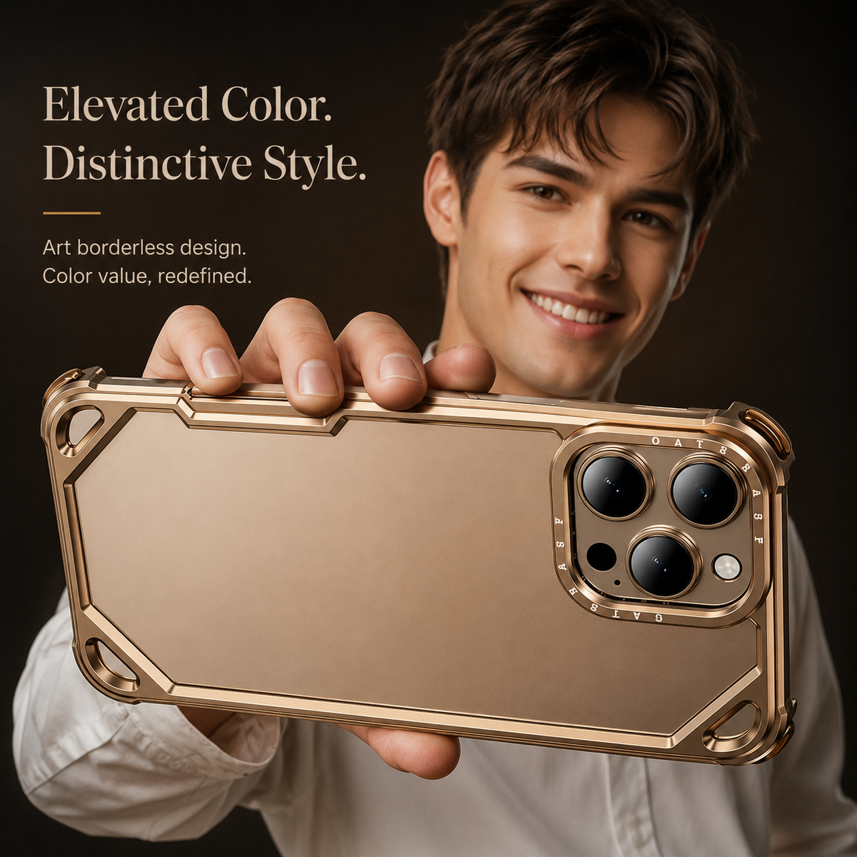 Premium iPhone Case Aluminum Alloy Ultra Thin Shockproof Protective Cover Wireless Charging Slim Lightweight Non Slip Minimalist Metal Frame Reinforced